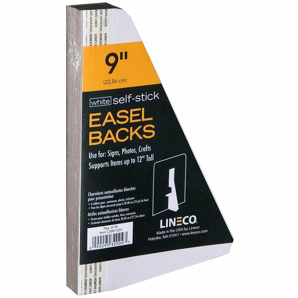 Lineco WHT 9 in. EASEL BACK SNGL WING, 25PK L3281231
